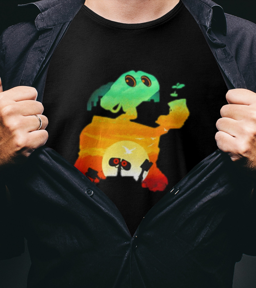 Wall-E Cosmic Recycler Sunset Silhouette T-Shirt