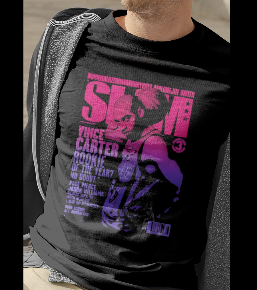 Vince Carter Toronto Rookie Of The Year 1999 SLAM 15 Gradient T-Shirt