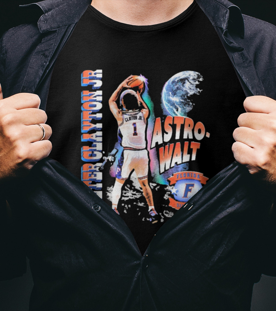 Walter Clayton Jr. Astro-Walt Florida Gator Basketball T-Shirt