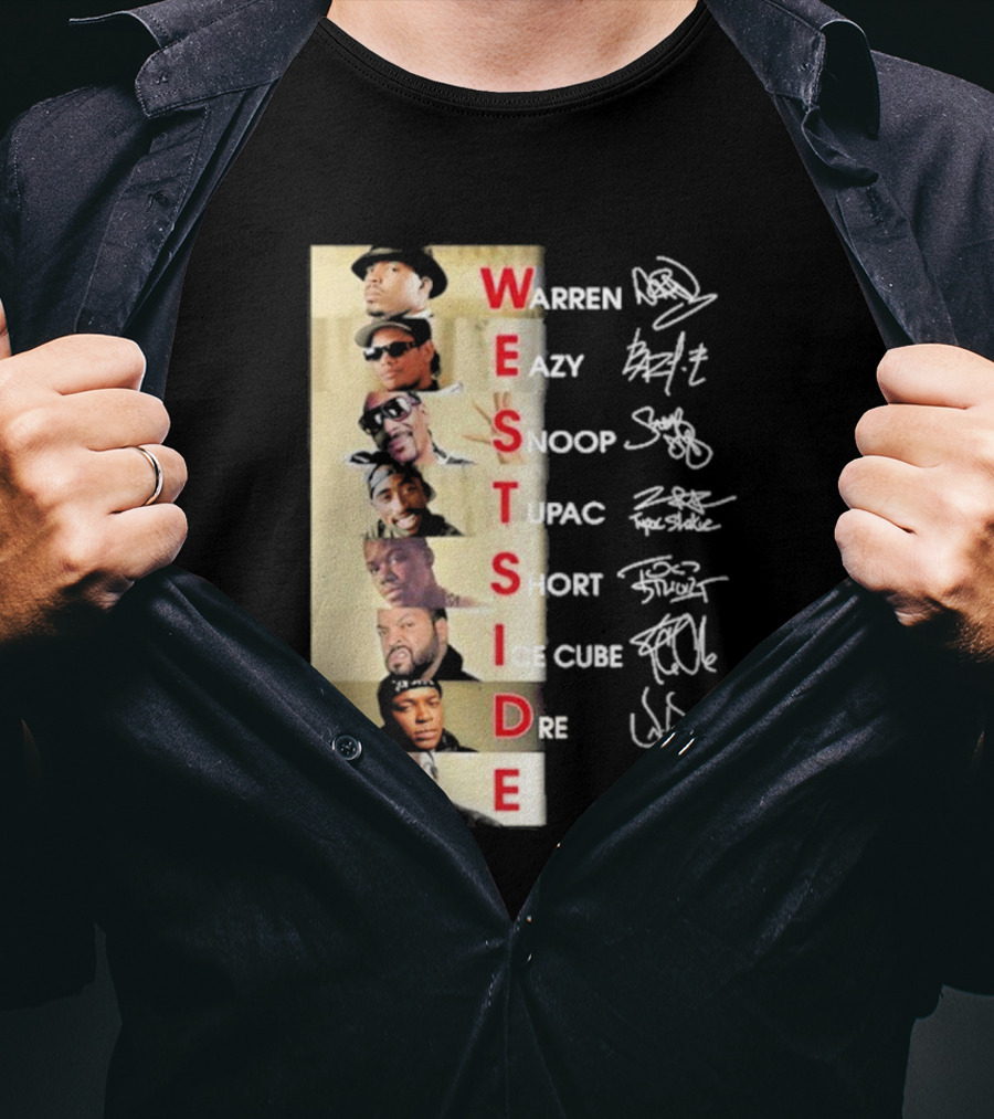 Warren Eazy Snoop Tupac Short Ice Cube Dre E40 Westside T-Shirt