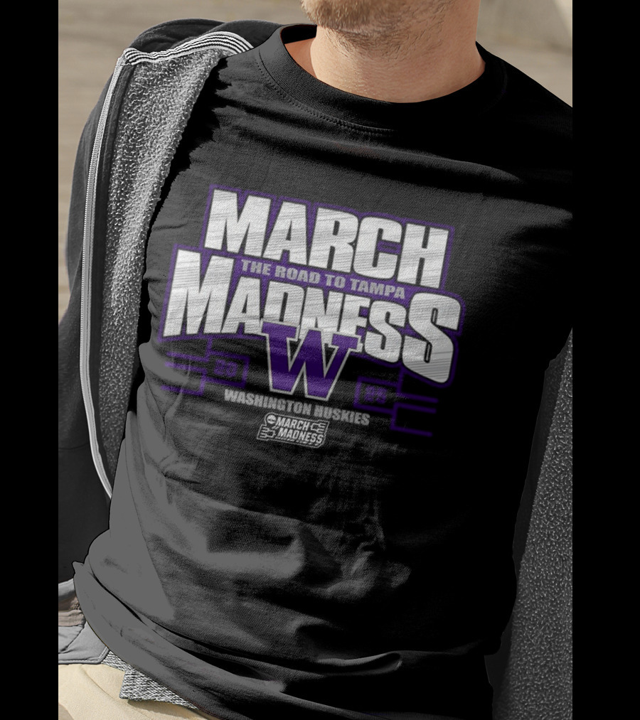 Washington Huskies 2025 March Madness The Road To Tampa T-Shirt