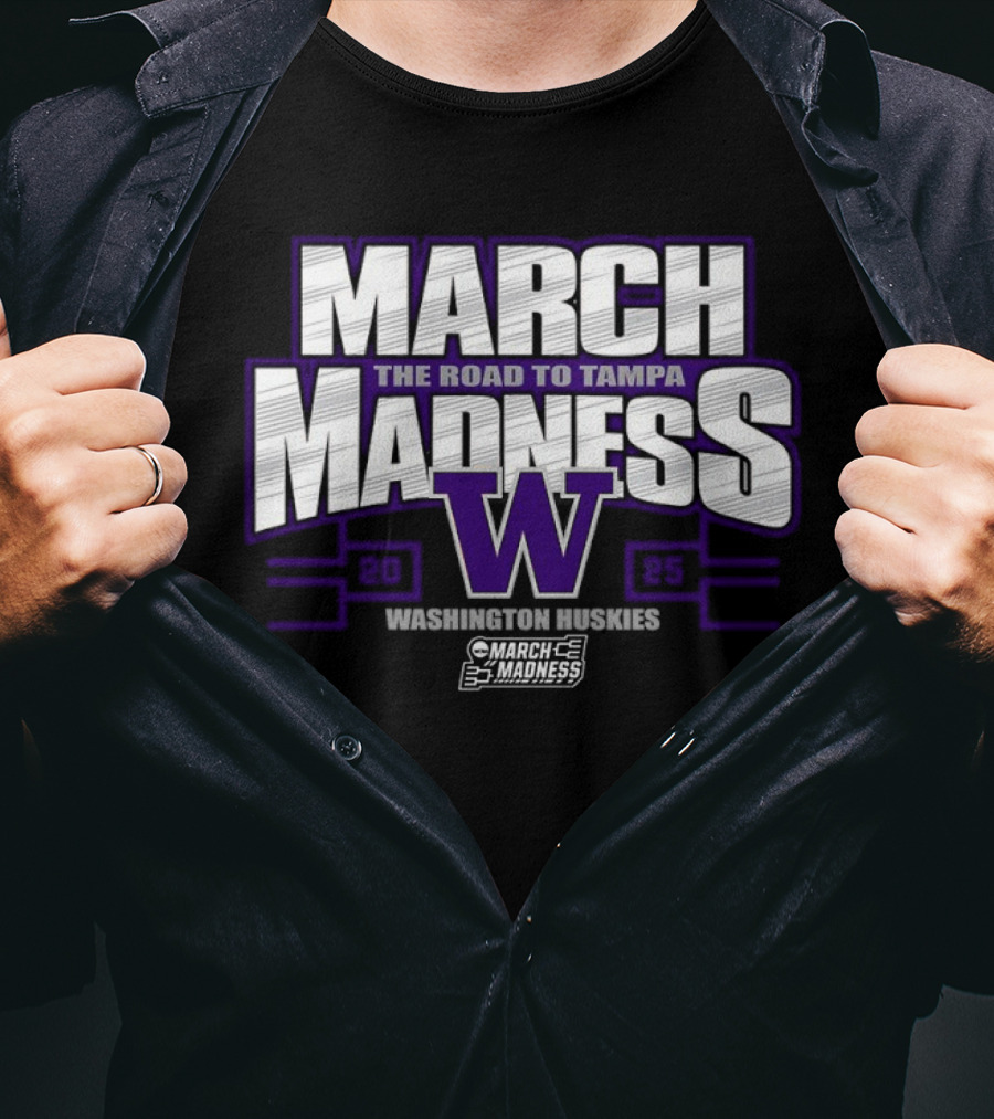 Washington Huskies 2025 March Madness The Road To Tampa T-Shirt