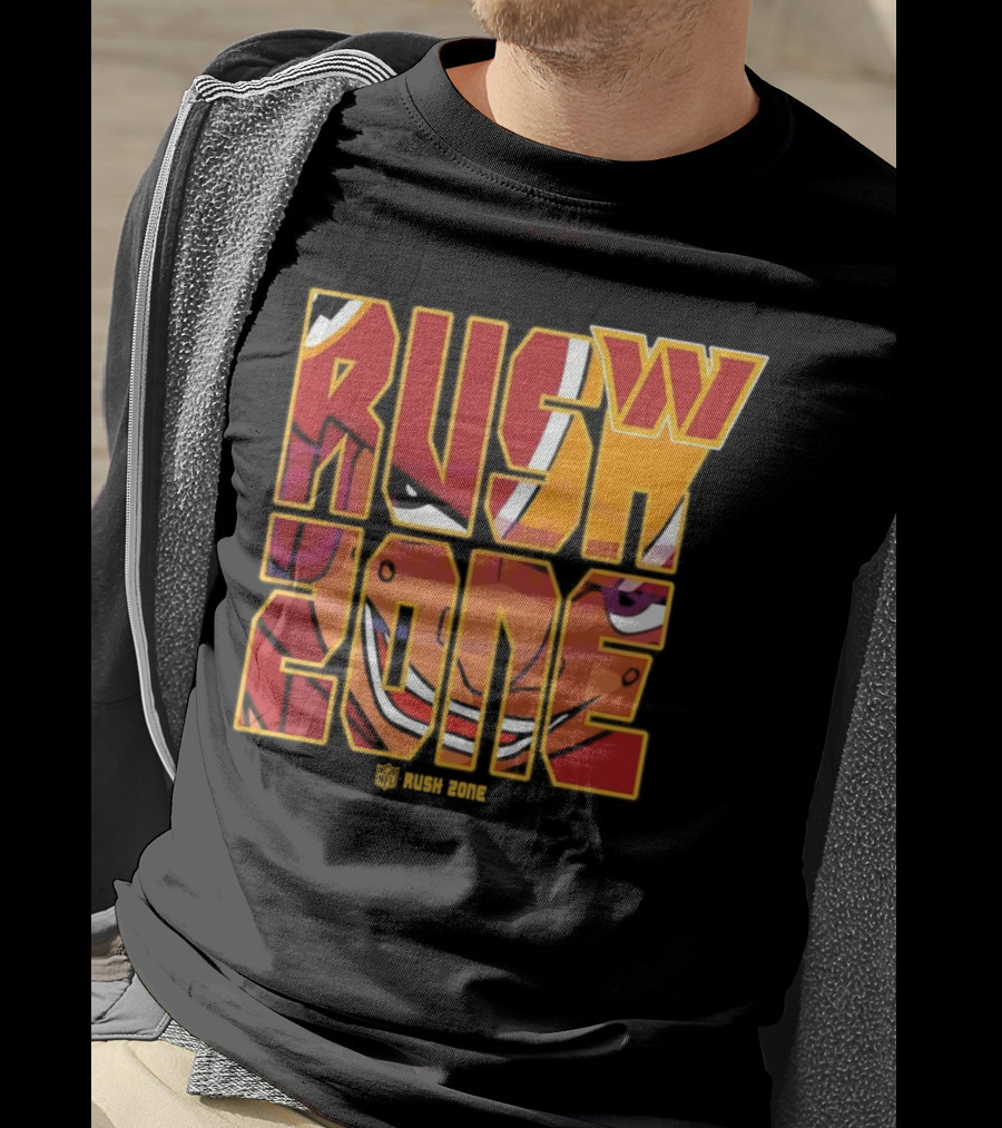 Washington Commanders NFL Rush Zone Cartoon Football T-Shirt
