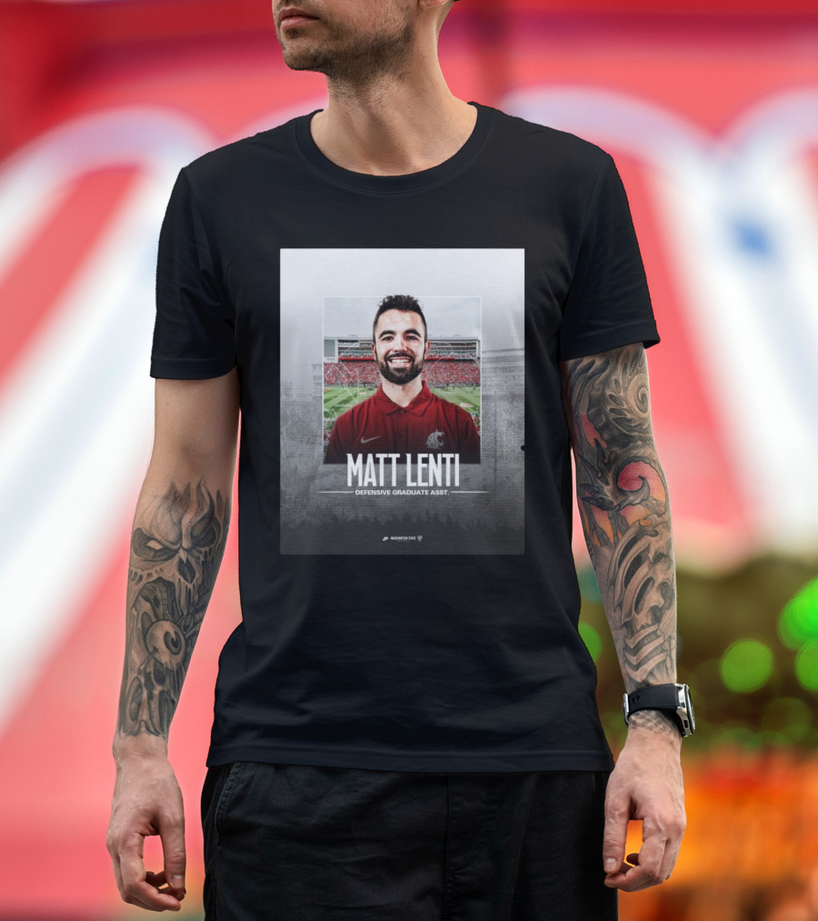 Matt Lenti Defensive Graduate Asst Washington State Cougars Palouse Football T-Shirt