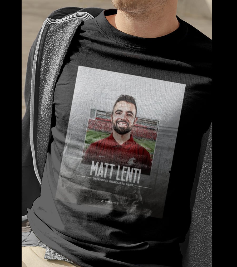 Matt Lenti Defensive Graduate Asst Washington State Cougars Palouse Football T-Shirt
