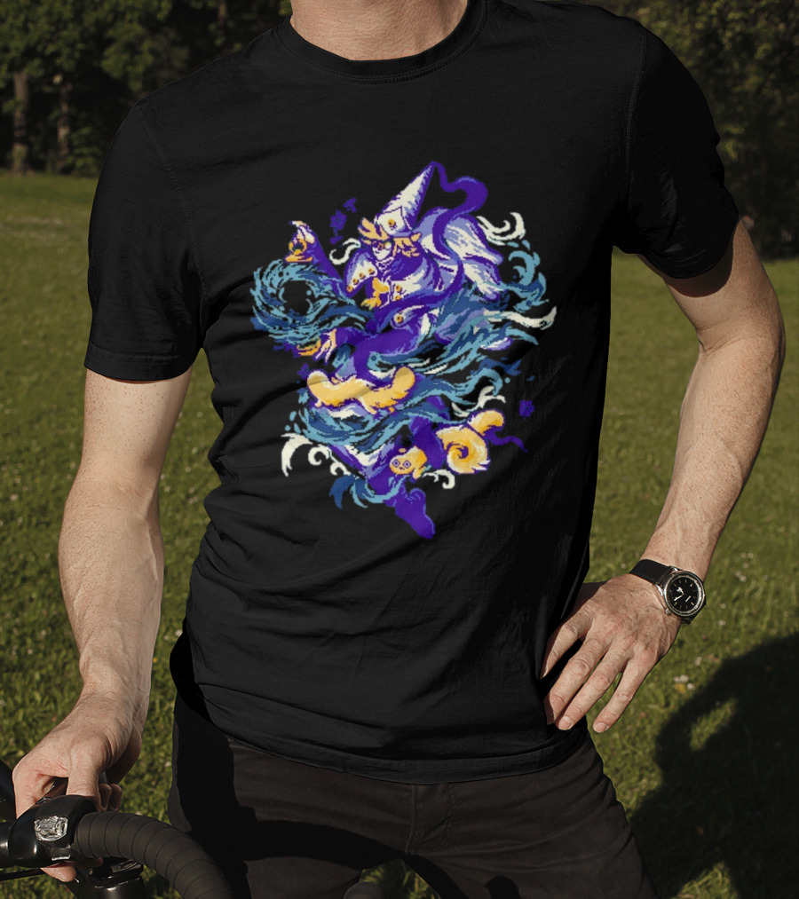 Water Witch Purple Fish Mystic Waves T-Shirt