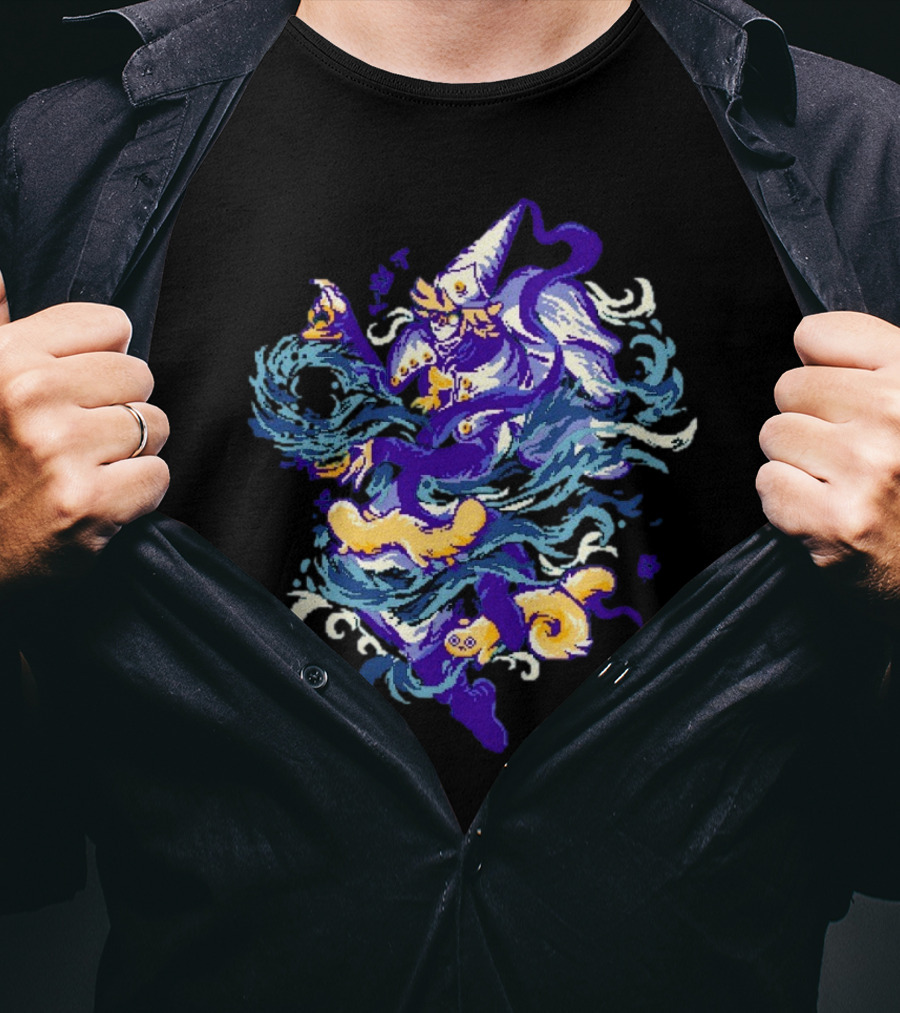Water Witch Purple Fish Mystic Waves T-Shirt