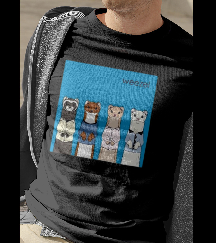 Weezel Weasel In Colorful Outfits Quartet T-Shirt