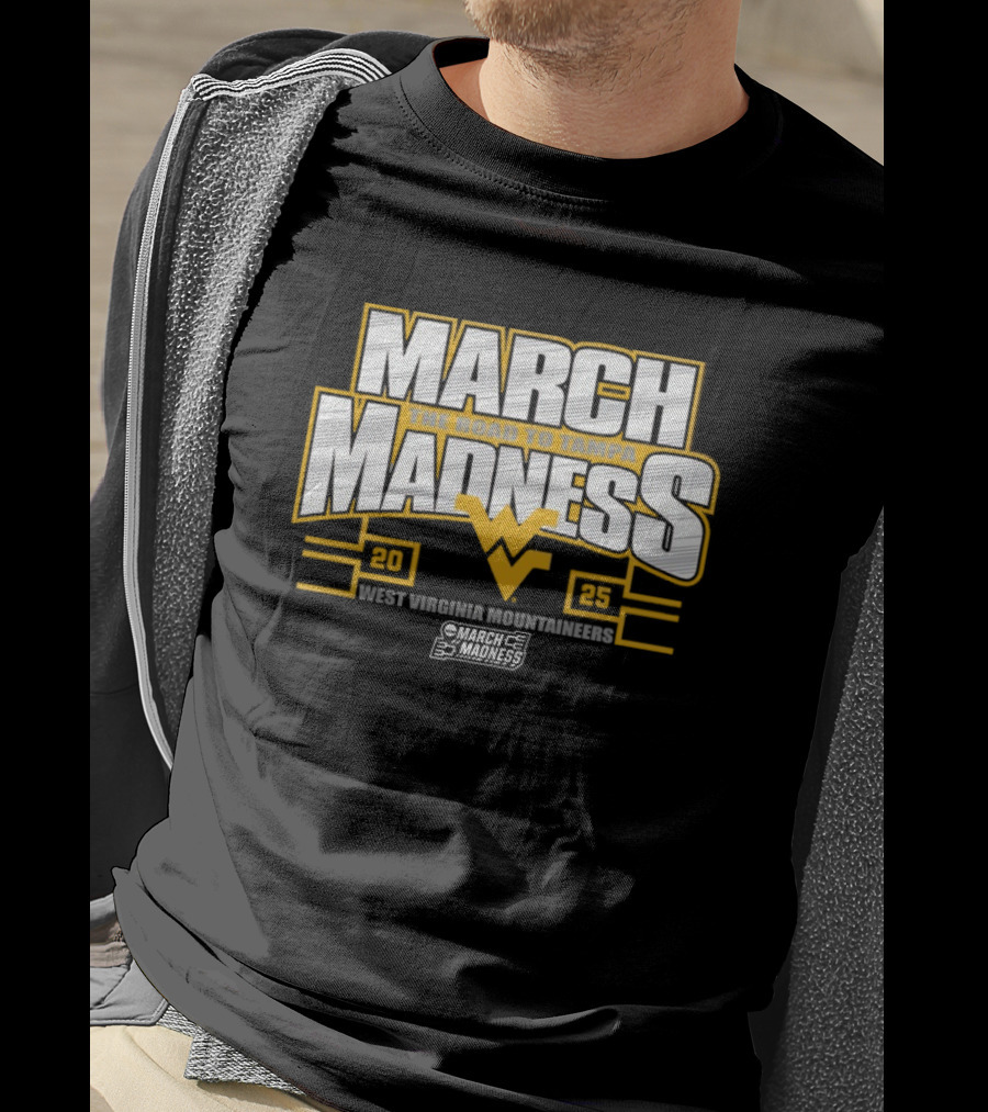 West Virginia Mountaineers 2025 NCAA March Madness The Road To Tampa T-Shirt