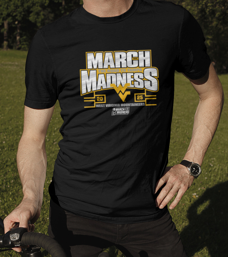 West Virginia Mountaineers 2025 NCAA March Madness The Road To Tampa T-Shirt