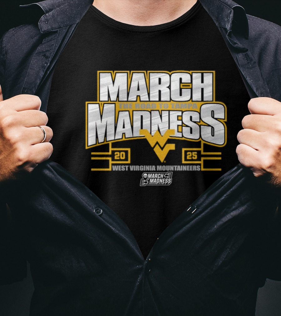West Virginia Mountaineers 2025 NCAA March Madness The Road To Tampa T-Shirt