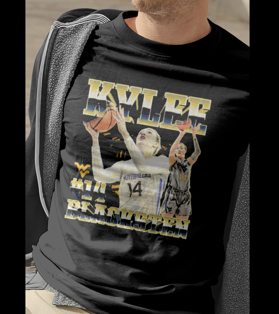 West Virginia Mountaineers Basketball Kylee Blacksten #14 T-Shirt
