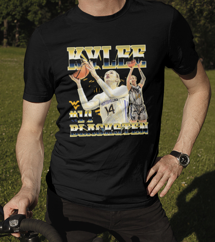 West Virginia Mountaineers Basketball Kylee Blacksten #14 T-Shirt