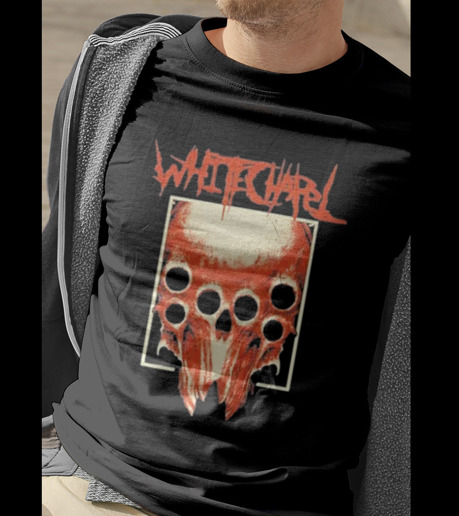 Whitechapel Skull Bone With Red Cult Woods Imagery T-Shirt