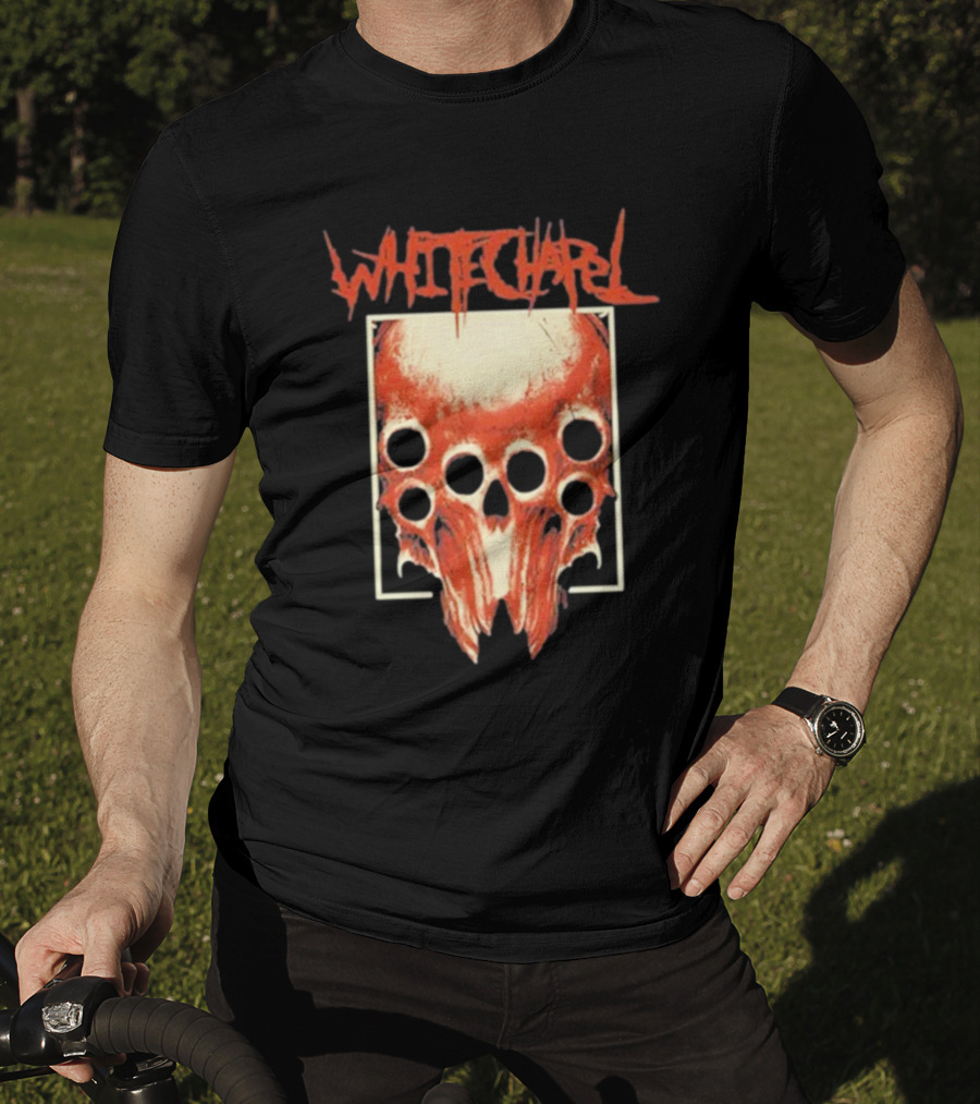 Whitechapel Skull Bone With Red Cult Woods Imagery T-Shirt