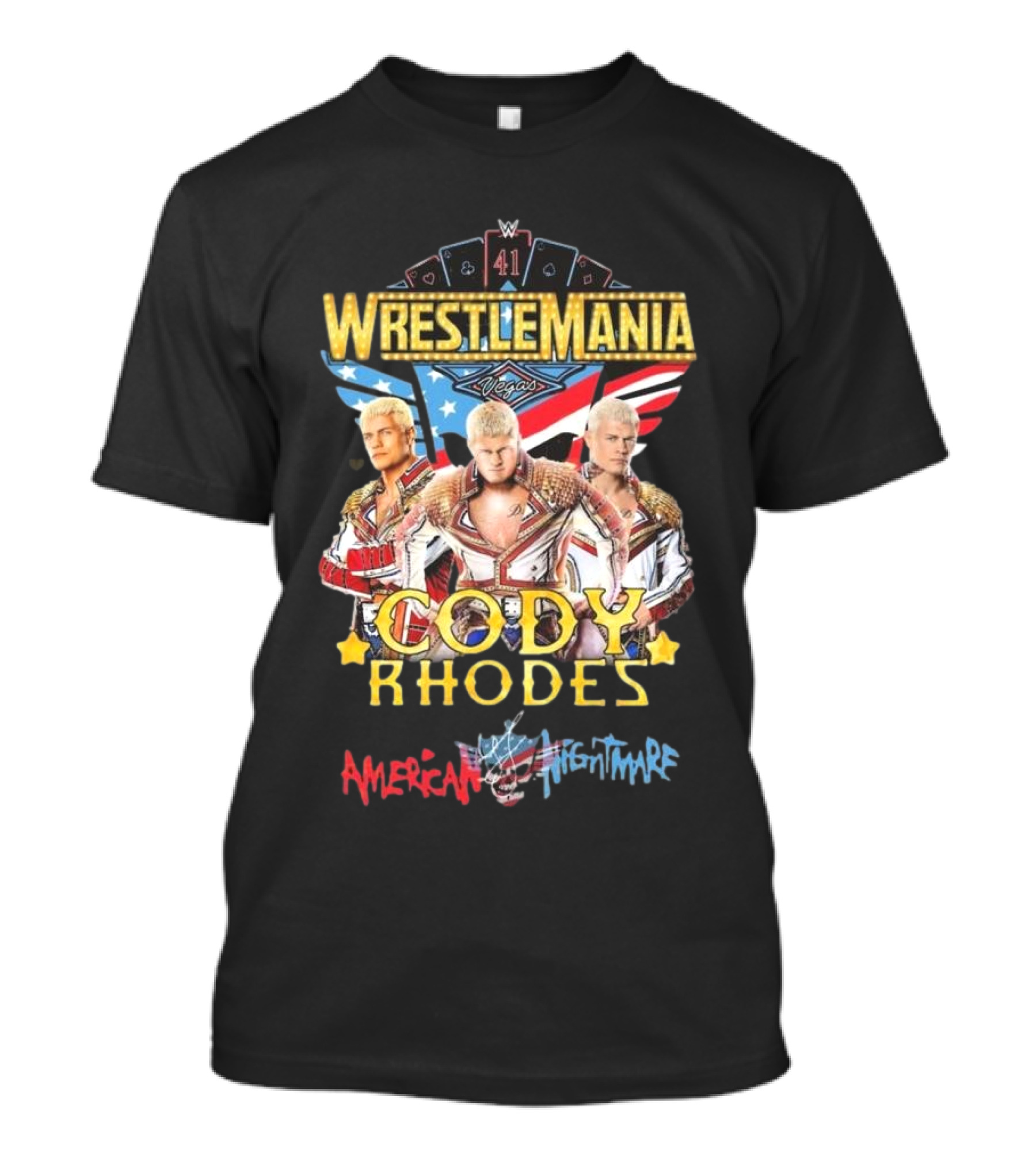 Wrestlemania 41 Cody Rhodes American Nightmare Vegas 2025 T-Shirt
