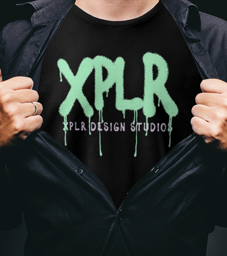 Xplr Studio Graffiti V.2 Droplet Style Text T-Shirt