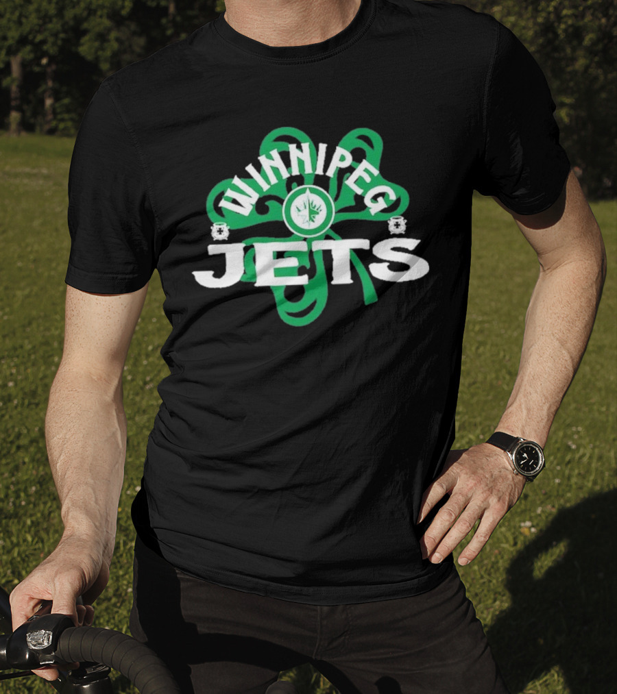 Winnipeg Jets Shamrock St. Patrick’s Day Hockey T-Shirt