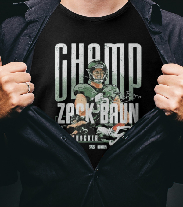 CHAMP Zack Baun Linebacker 53 Signature T-Shirt