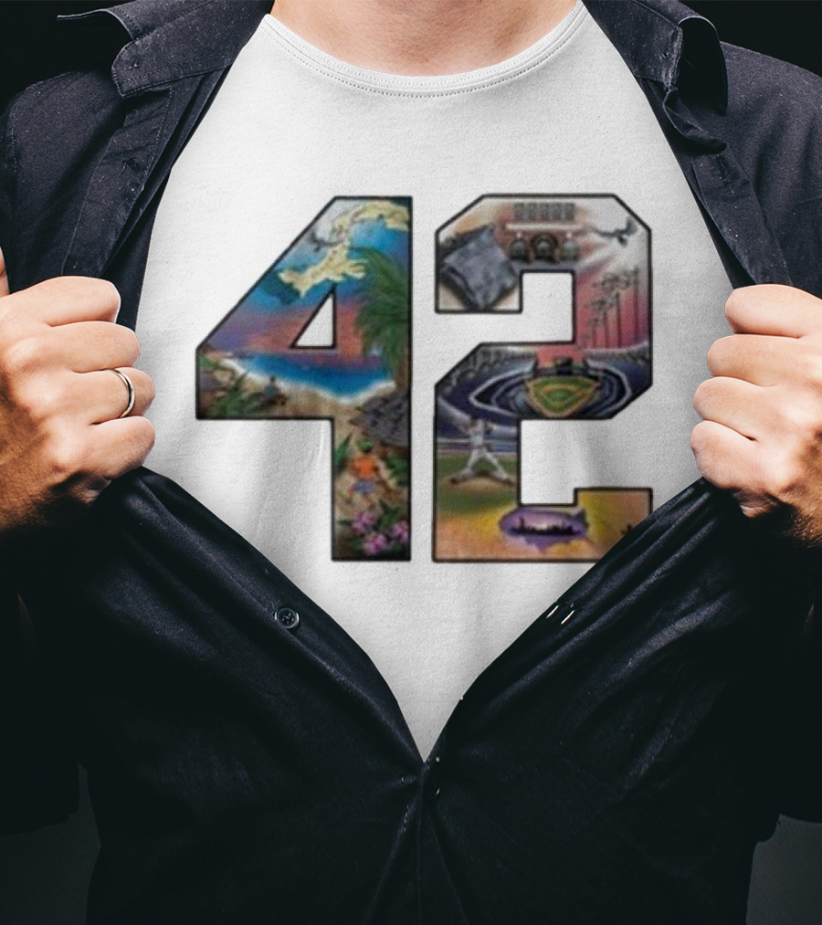 42 Mariano Rivera Foundation Iconic Baseball Imagery T-Shirt