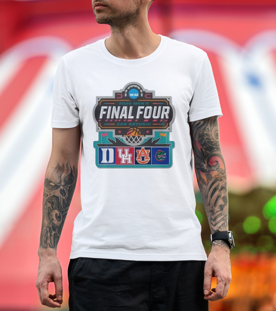 2025 NCAA Men's Final Four San Antonio Duke Houston Auburn Florida Gators T-Shirt