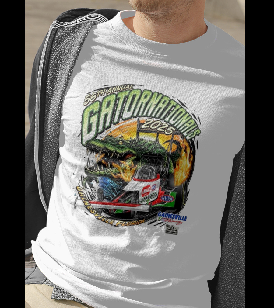 56th Annual Gatornationals 2025 Gainesville Florida NHRA Drag Racing Event T-Shirt