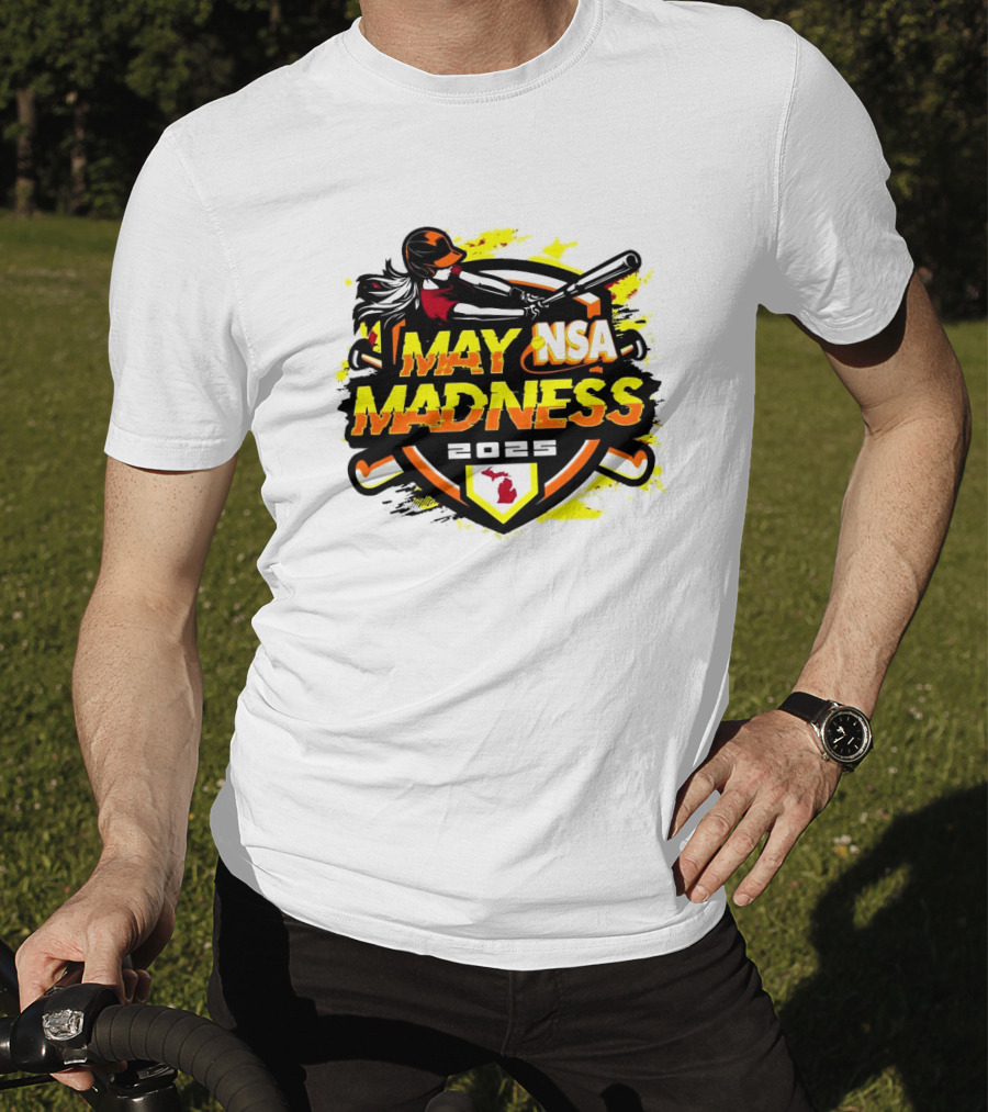 2025 NSA May Madness Fastpitch Tournament Michigan Logo T-Shirt