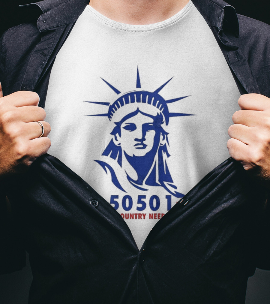 50501 Your Country Needs You Statue Of Liberty Democracy T-Shirt