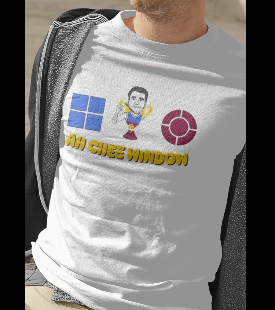 Ah Chee Window Callum Ah Chee Brisbane Lions Blue Red Symbol T-Shirt