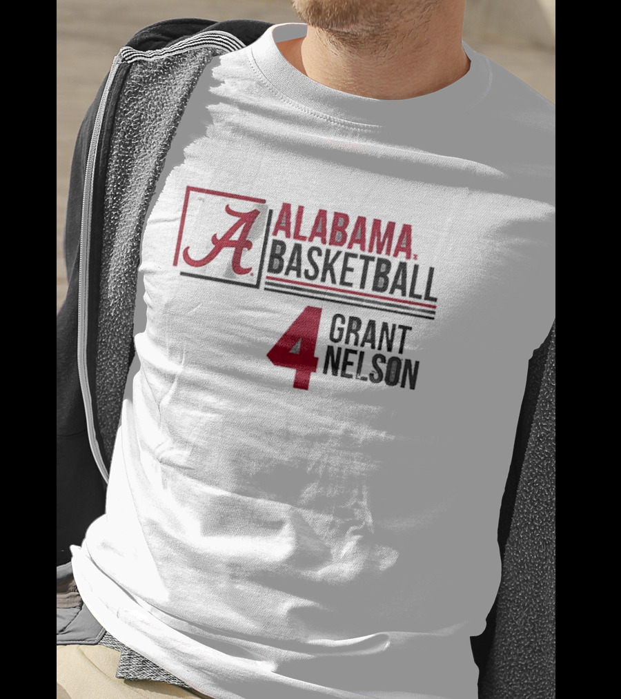 Alabama Grant Nelson Basketball Jersey Number 4 T-Shirt