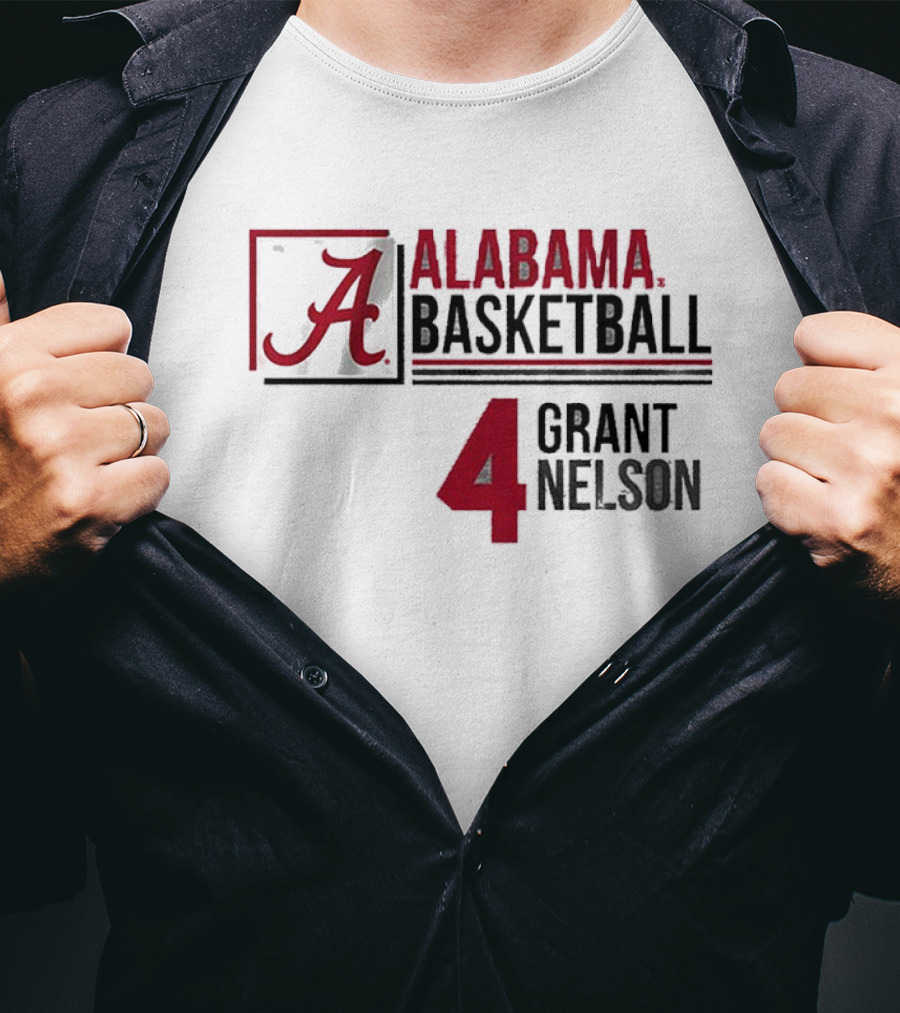 Alabama Grant Nelson Basketball Jersey Number 4 T-Shirt