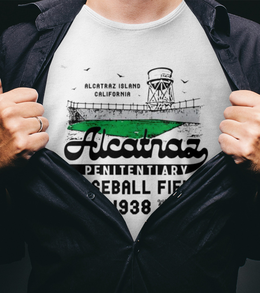Alcatraz Penitentiary Baseball Field Est 1938 Where The Worst Play Ball T-Shirt