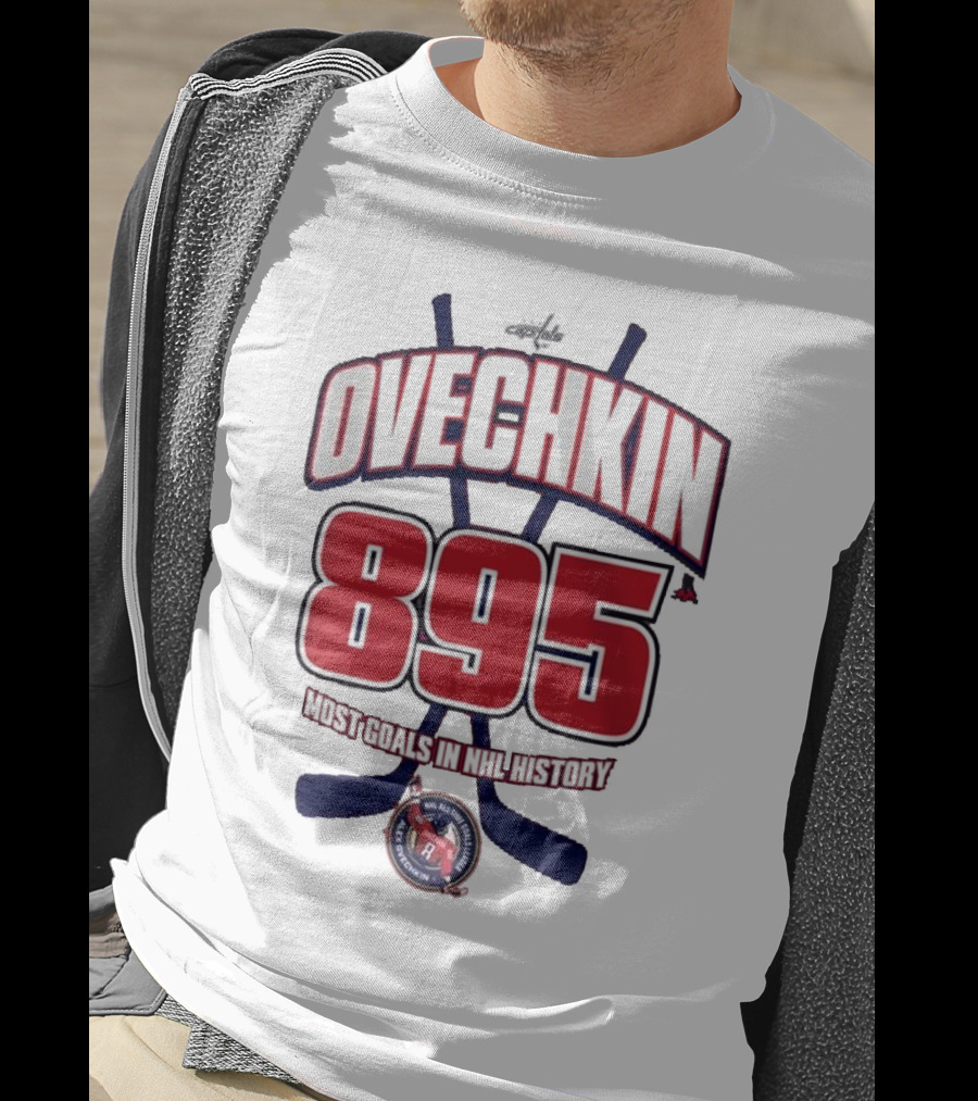 Ovechkin 895 Goals NHL History Washington Capitals T-Shirt