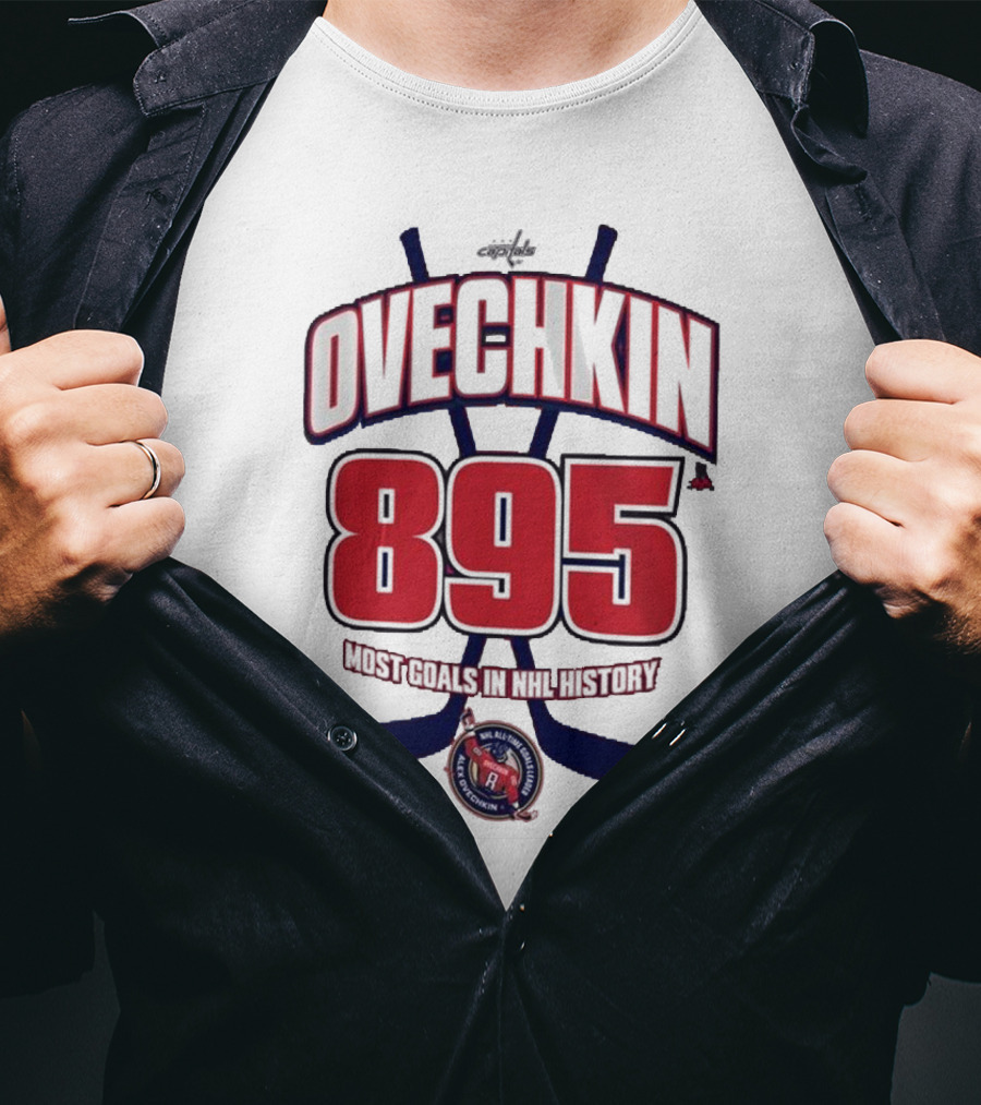 Ovechkin 895 Goals NHL History Washington Capitals T-Shirt