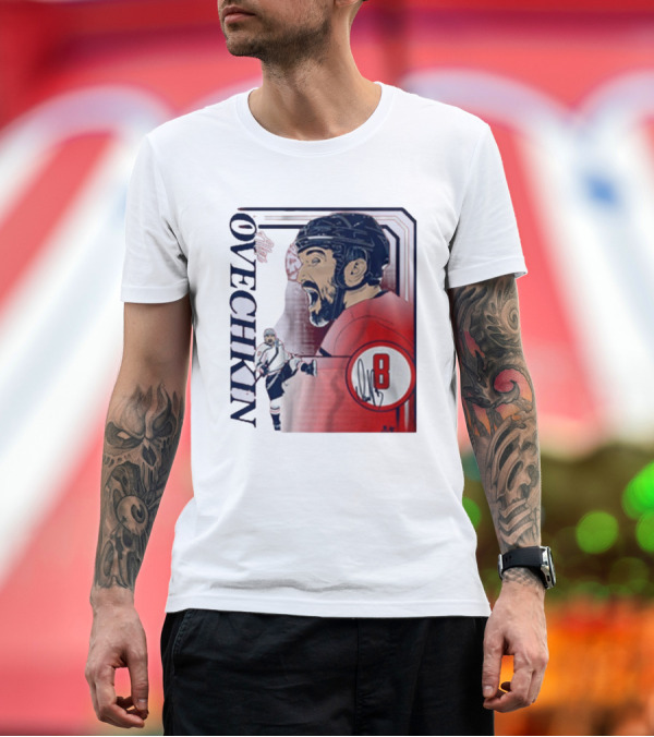 Premium T-Shirt: Alexander Ovechkin Dynamic Hockey Collage Number 8 T-Shirt Alexander Ovechkin Dynamic Hockey Collage Number 8 T-Shirt