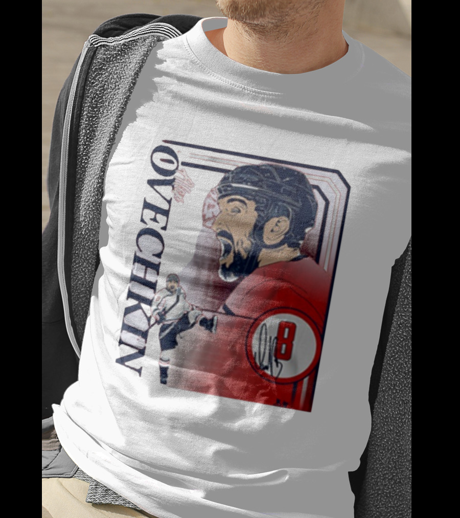 Alexander Ovechkin Dynamic Hockey Collage Number 8 T-Shirt
