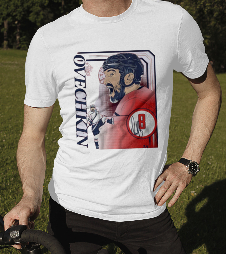 Alexander Ovechkin Dynamic Hockey Collage Number 8 T-Shirt