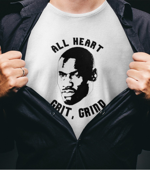 All Heart Grit Grind Iconic Tony Allen Face Outline T-Shirt