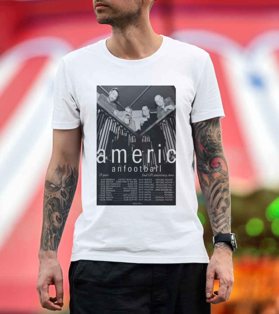 Americ Anfootball 25 Years Final LP1 Anniversary Shows 2025 Tour Dates T-Shirt