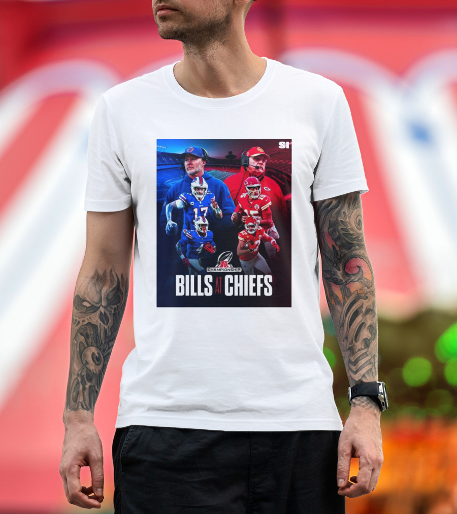 AFC Championship Bills at Chiefs Matchup Sports Illustrated T-Shirt