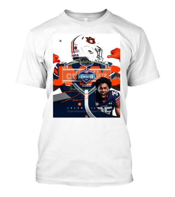 Auburn Tigers Jalen McLeod NFL Scouting Combine 2025 Signature T-Shirt