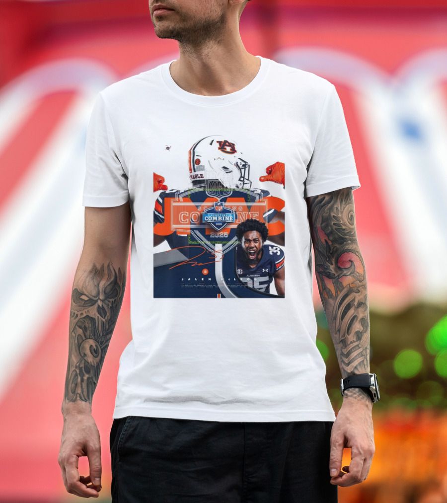 Auburn Tigers Jalen McLeod NFL Scouting Combine 2025 Signature T-Shirt