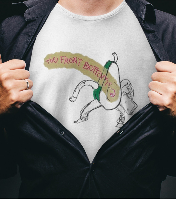 The Front Bottoms Avocado Character With Megaphone T-Shirt