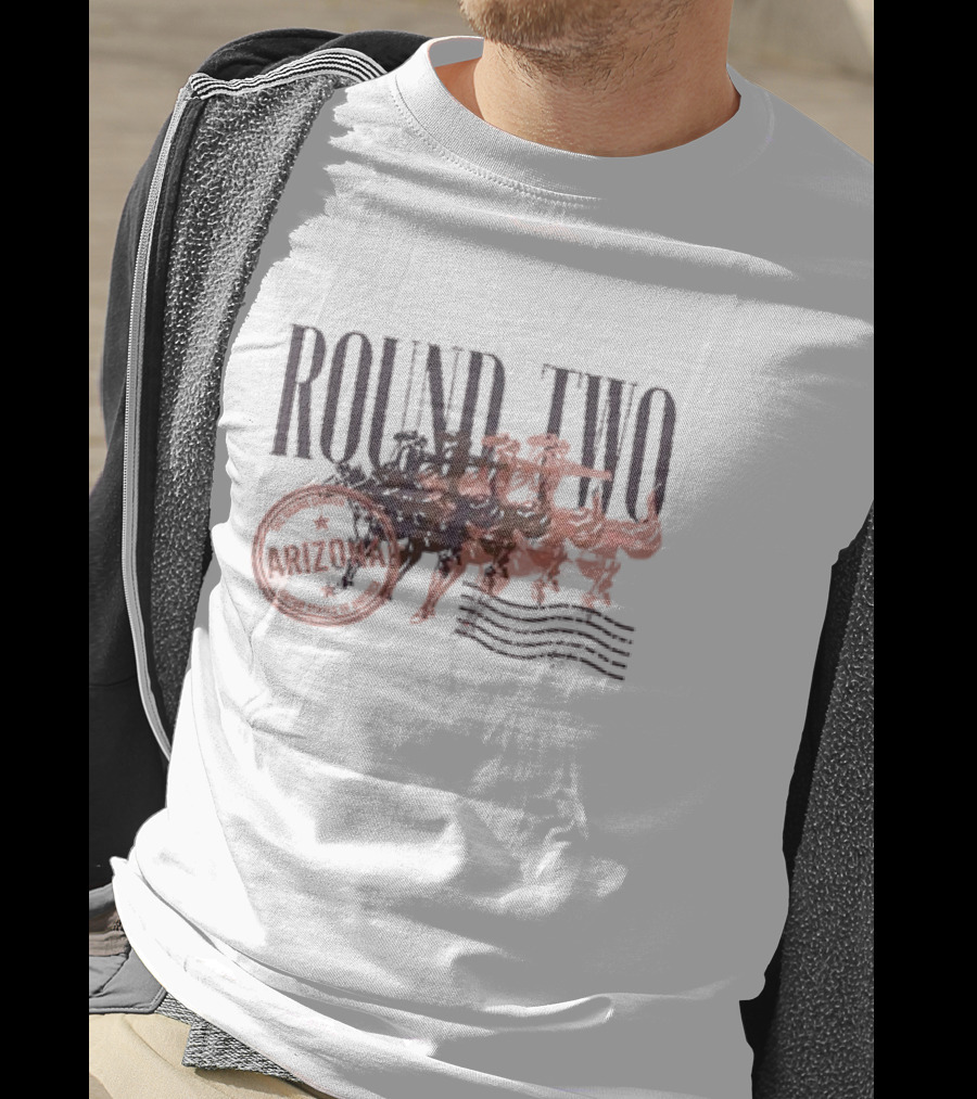 Round Two Arizona Vintage Cowboy Stamp T-Shirt