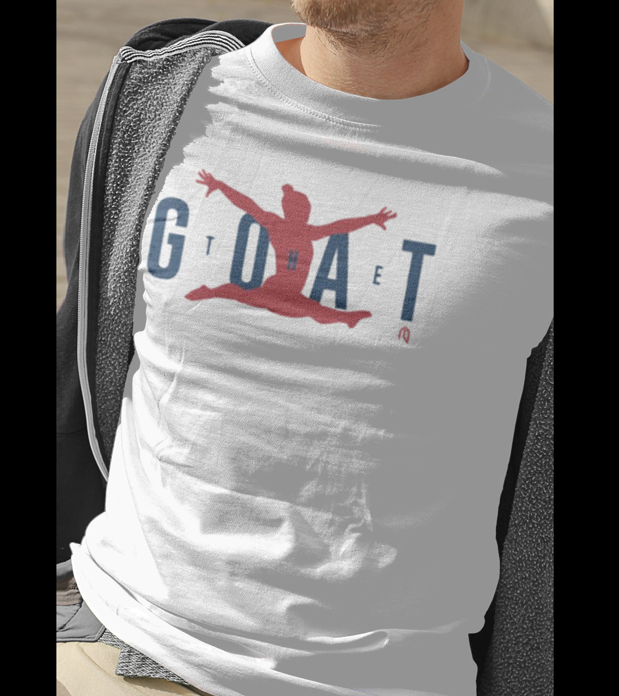 GOAT Gymnastics Athlete Jumping Through Letters T-Shirt