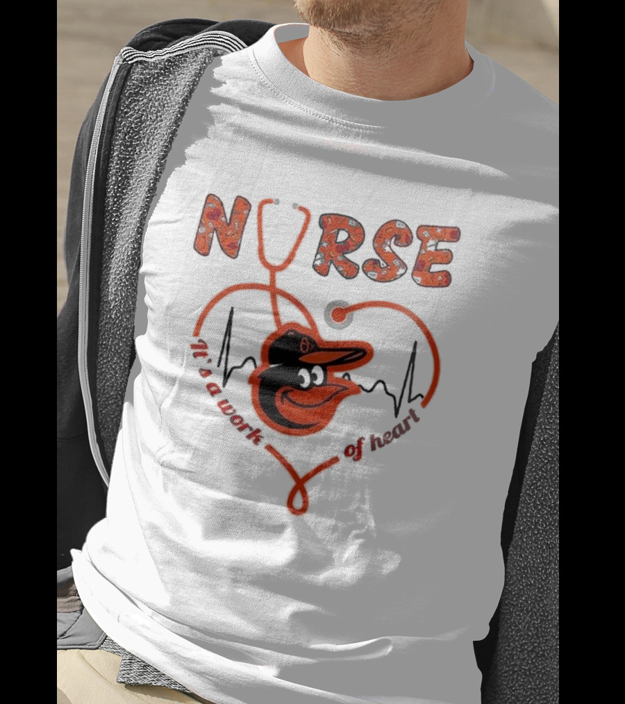 Baltimore Orioles Nurse With Heart Appreciation Night 2025 T-Shirt