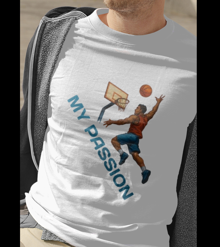 Basketball My Passion Dunking Athlete Dynamic Move T-Shirt