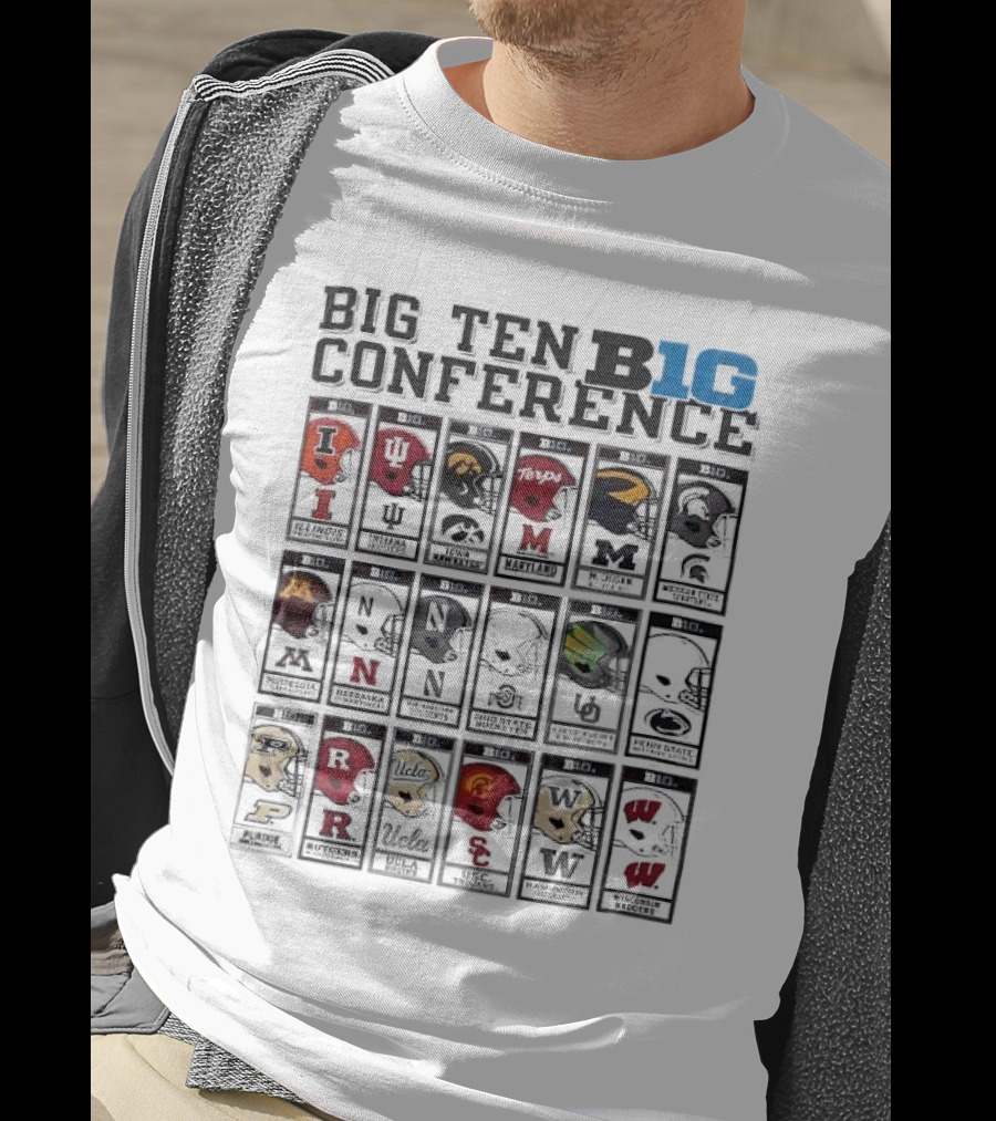 Big Ten Conference 2025 All Team Helmet Collection T-Shirt