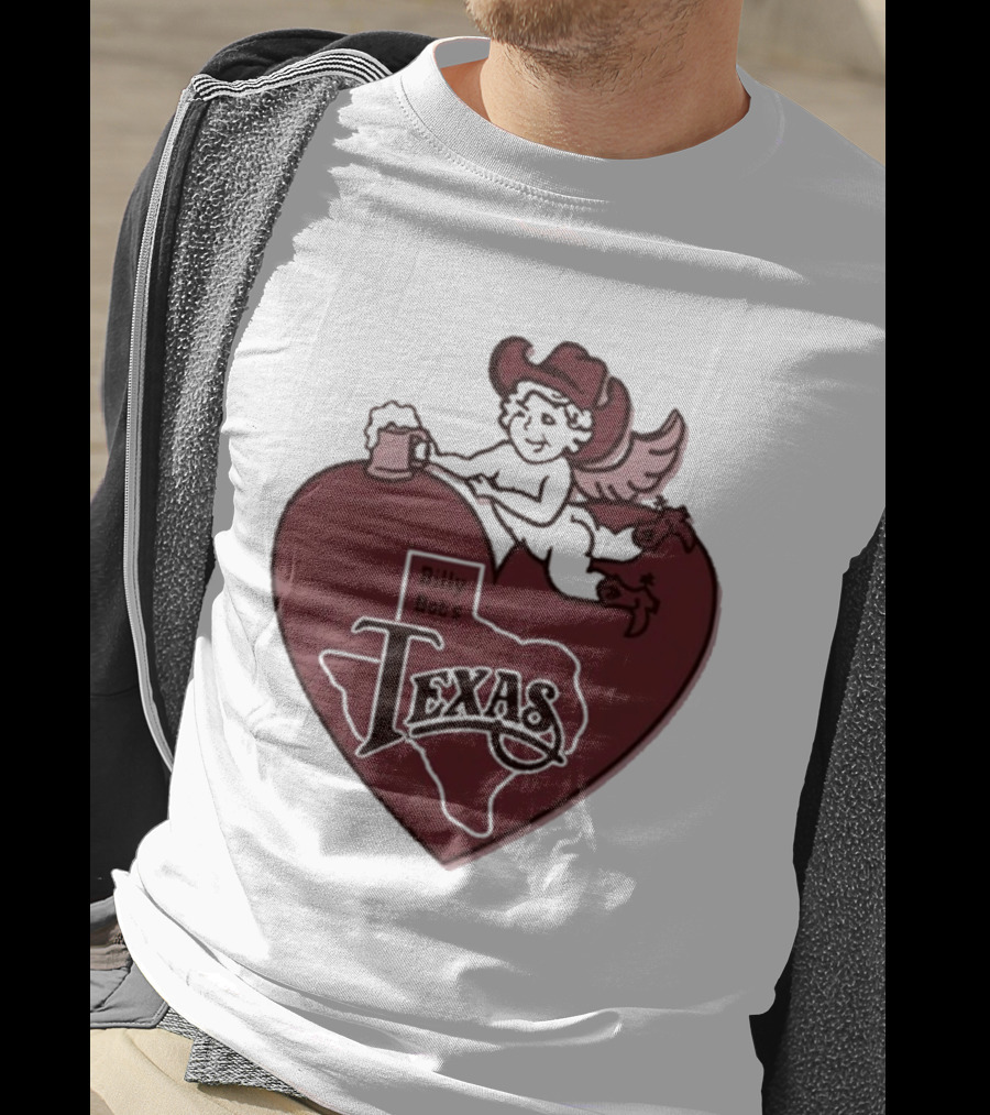 Billy Bob’s Texas Cupids Heart With Cowboy Hat And T-Shirt