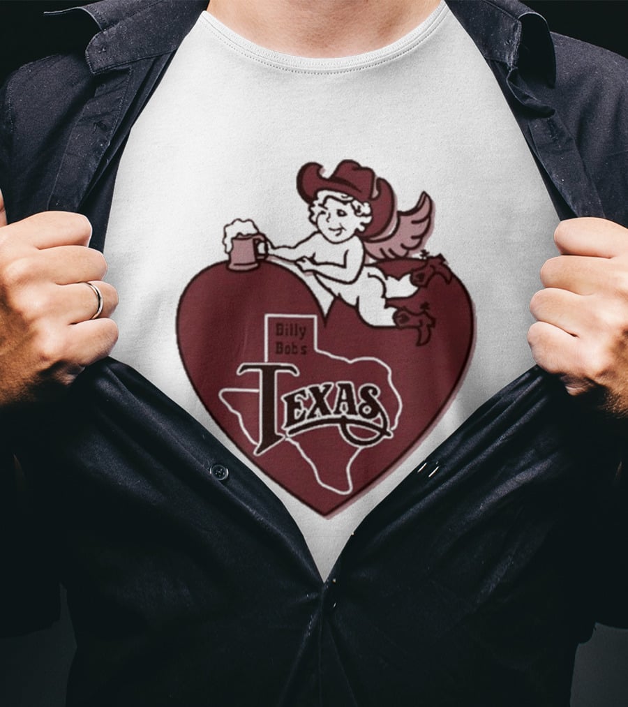 Billy Bob’s Texas Cupids Heart With Cowboy Hat And T-Shirt